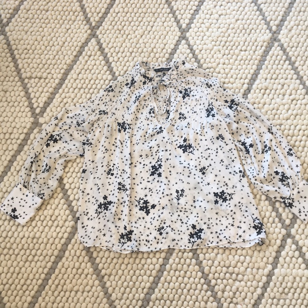 Zara starry‎ floral blouse